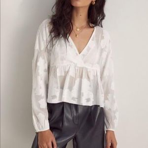 Aritzia | Wilfred Peplum blouse white size M